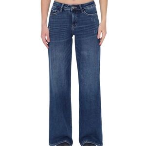 Bayeas Low Cut Wide Leg Straight Denim Dark Wash Size 31